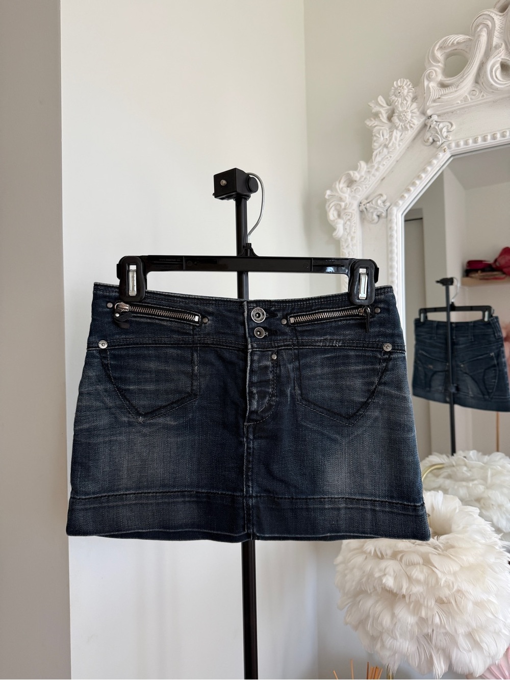 Vintage Miss Sixty Denim Low Rise Mini Skirt